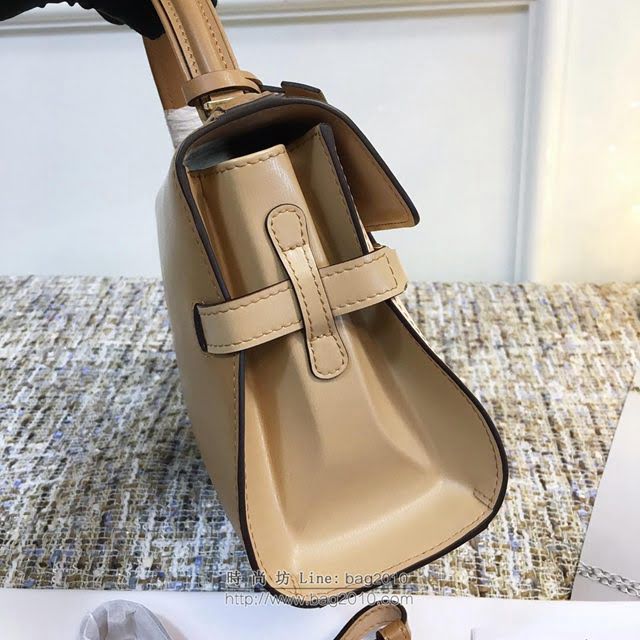 DELVAUX女包 Tempete系列 mini款 TP0020拼奶茶 原版牛皮 德爾沃拼色手提包 經典款女單肩包  fcs1064